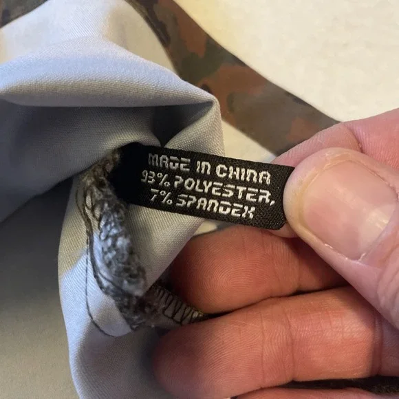 Warrior Camo Flecktarn Button Up Shirt Mens Size L Short Sleeve Camouflage - Picture 6 of 8